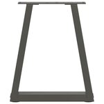 vidaXL Pieds de table basse en forme de V 2 pièces Anthracite 28 x (42-43 3) cm Acier