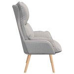 Fauteuil Relaxant vidaXL en Tissu Gris Nuage