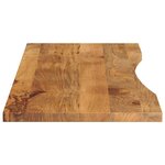 vidaXL Dessus de bureau avec courbe 160x50x2 5 cm manguier massif brut