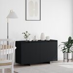 vidaXL Buffet Noir Noir Bois d'ingénierie 135 x 41 x 75 cm Buffet Noir