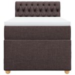 vidaXL Sommier à lattes de lit avec matelas Marron foncé 90x200 cm