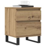 vidaXL Tables de chevet 2 Pièces chêne artisanal 40x35x50 cm