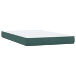 vidaXL Sommier à lattes de lit et matelas et LED vert foncé 120x220cm velours