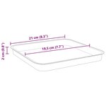 vidaXL Plateau carré à fleurs 24 pc Noir 21 x 21 x 2 cm Plastique