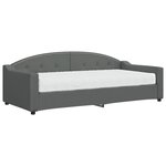 vidaXL Lit de jour avec matelas gris foncé 90x200 cm tissu