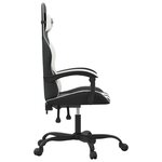vidaXL Chaise de jeu Noir et blanc Similicuir