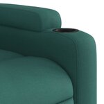 vidaXL Fauteuil de massage inclinable Vert foncé Tissu