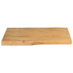 vidaXL Dessus de table 50x40x3 8 cm bord vivant bois massif manguier