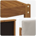 vidaXL Ensemble de canapés d'extérieur 6 pc Naturel et gris clair