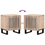 vidaXL Tables de chevet 2 Pièces 40x34x46 cm bois manguier massif blanchi