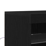 Buffet vidaXL avec lumières LED Chêne Noir 60 5x37x100 cm