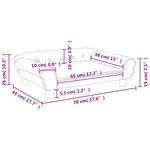 vidaXL Canapé pour enfants marron 70x45x26 cm velours