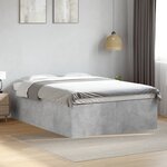 vidaXL Cadre de lit sans matelas gris béton 120x200 cm