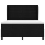 vidaXL Lit à ressorts avec matelas Noir 140 x 200 cm tissu