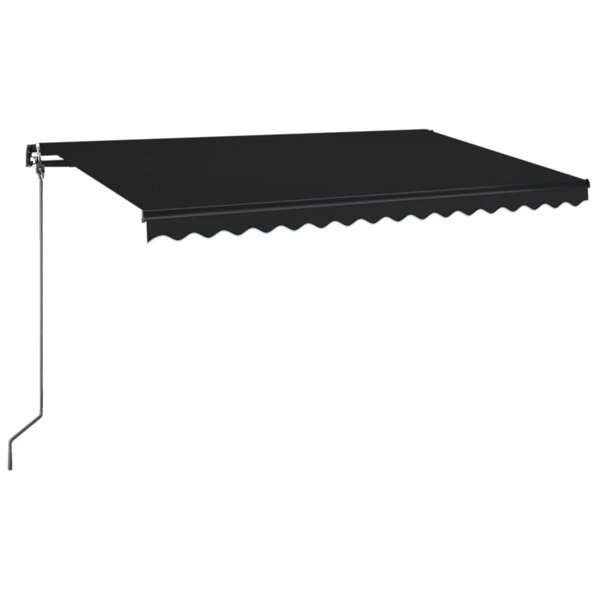 vidaXL Auvent manuel rétractable avec LED 400x350 cm Anthracite