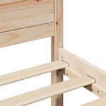 vidaXL Cadre de lit Naturel Bois de pin massif Simple Durabilité