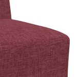 vidaXL Unité de Sofa Modulaire Sans Accoudoirs 3 Pièces Rouge bordeaux