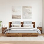 vidaXL Tables de chevet 2 Pièces vieux bois 30x30x40 cm bois d'ingénierie