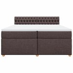 vidaXL Sommier à lattes de lit avec matelas Marron foncé 200x200 cm