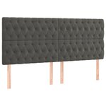 vidaXL Sommier à lattes de lit matelas et LED Gris foncé 200x200 cm