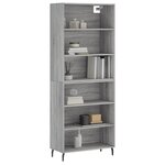vidaXL Buffet sonoma gris 69 5x32 5x180 cm bois d'ingénierie