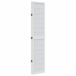 vidaXL Cloison de séparation 5 panneaux blanc bois de paulownia massif