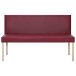 Banc banquette 139 5 cm synthétique rouge bordeaux 02_0010807