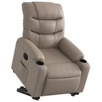 vidaXL Fauteuil inclinable électrique cappuccino similicuir
