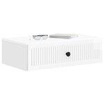 vidaXL Table d'appoint murale Blanc brillant 59 x 34 5 x 17 cm