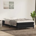 vidaXL Sommier à lattes de lit avec matelas noir 120x210 cm velours