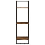 vidaXL Étagère murale 3 niveaux chêne fumé 30x25x100cm bois ingénierie