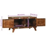 vidaXL Table basse Multicolore bois de récupération massif