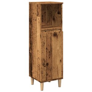 vidaXL Armoire de salle de bain vieux bois 30x30x100cm bois ingénierie