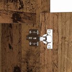 vidaXL Armoire de chevet LED avec tiroir Bois ancien 38 x 34 x 61 cm