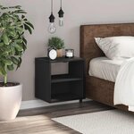 vidaXL Table de chevet murale noir 40x31x39 5 cm