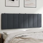 vidaXL Coussin de tête de lit gris foncé 140 cm velours