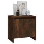 vidaXL Table de chevet chêne fumé 45x34x44 5 cm bois d'ingénierie