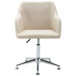 vidaXL Chaises pivotantes à manger lot de 2 crème tissu