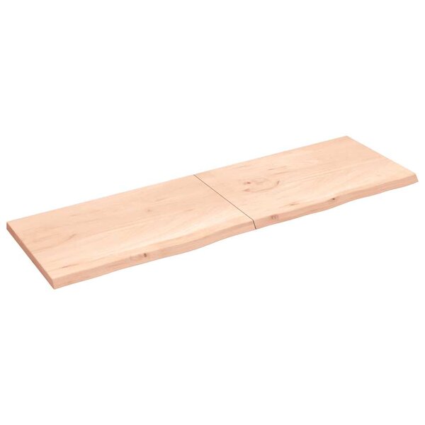 vidaXL Étagère murale 200x60x(2-4) cm bois de chêne massif non traité