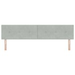 Cabeceira vidaXL Boutons Capitonnés Gris Clair 200 cm Velours