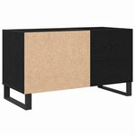 vidaXL Meuble à vinyles Chêne noir 85 x 38 x 48 cm Bois d'ingénierie