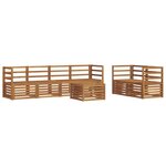 vidaXL Ensemble de canapés d'extérieur 7 pc Naturel