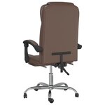 vidaXL Fauteuil inclinable de bureau Marron Similicuir