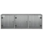 vidaXL Armoire murale avec portes en verre sonoma gris 102x37x35 cm