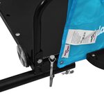 vidaXL Remorque de vélo bleu tissu oxford et fer