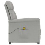 vidaXL Chaise de massage Gris clair 70.5 x 96.5 x 95 cm Polyester
