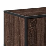 vidaXL Meuble TV chêne marron 150x35x41 cm bois d'ingénierie et métal