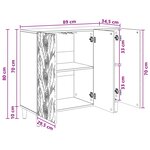 vidaXL Buffet Chêne artisanal 89 x 34 5 x 80 cm Bois d'ingénierie
