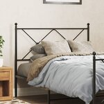vidaXL Tête de lit métal noir 107 cm