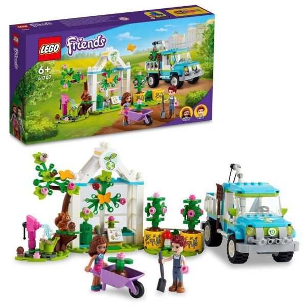 Lego 41707 friends le camion planteur d'arbres  jouet de construction jardin et voiture avec figurines  set enfants +6 ans